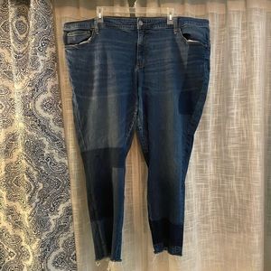 Universal thread patchwork style jeans